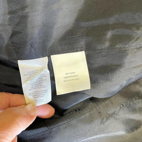 Anne Klein Women’s Short Jacket Suit Coat Black Stretch Shimmer Size 12 Petite - Picture 8 of 9